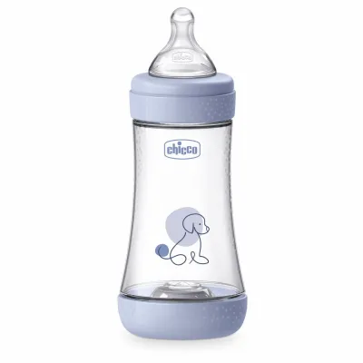 Biberon Chicco Perfect5 240ml, biofunctional, anti-colici, tetina silicon, flux mediu, baiat, 2luni CHC2022322-7