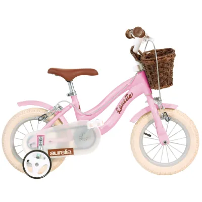 Bicicleta copii 12" - retro (roz)
