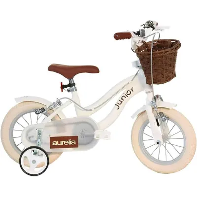 Bicicleta copii 16" - retro (alb)