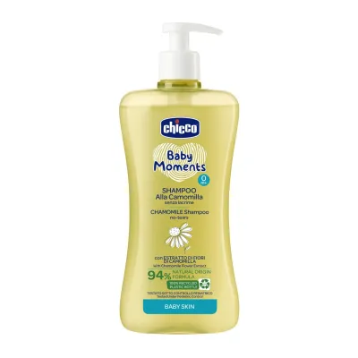 Sampon fara lacrimi Chicco Baby Moments, musetel, 500ml, 0luni+ CHC12799-9