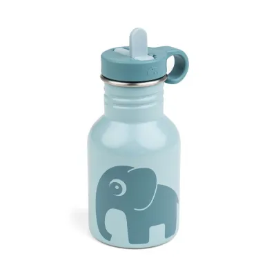 Sticla metalica cu pai Done by Deer Elphee Blue 350 ml