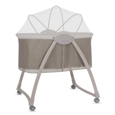 Patut si balansoar portabil Lionelo, Gaya 2 in 1, cu functie de leganat si muzica, 3 viteze de leganat reglabile, saltea T25, controlat prin telecomanda sau panou, pana la 9 kg, 0 luni+, 93 x 68 x 81 cm, bej latte BYNLO-GAYA_BEIGE_LATTE