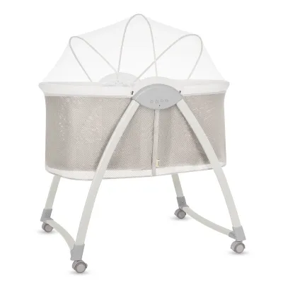 Patut si balansoar portabil Lionelo, Gaya 2 in 1, cu functie de leganat si muzica, 3 viteze de leganat reglabile, saltea T25, controlat prin telecomanda sau panou, pana la 9 kg, 0 luni+, 93 x 68 x 81 cm, bej sand BYNLO-GAYA_BEIGE_SAND