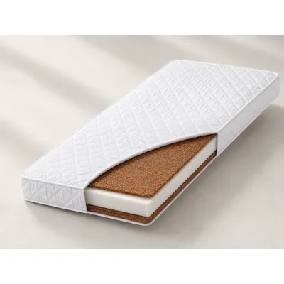 Saltea Patut Mic Cocos-spuma T18-cocos, Husa Bumbac Detasabila, 90x40x7 Cm Pjbpj90407