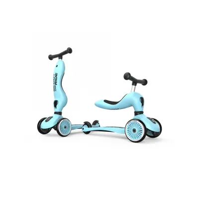 Trotineta Copii 2in1 Premium Scoot  Ride Highwaykick 1 Blueberry, Cu E Ezut, Sistem Anti-rasturnare, Reglabila 1,  5 Ani (max. 50 Kg) Pjb96352