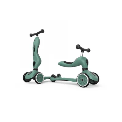 Trotineta Copii 2in1 Premium Scoot  Ride Highwaykick 1 Forest, Cu E Ezut, Sistem Anti-rasturnare, Reglabila 1,  5 Ani (max. 50 Kg) Pjb96269