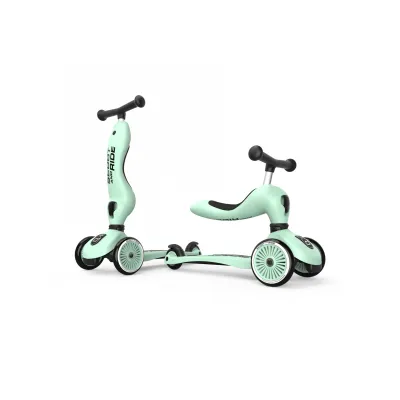 Trotineta Copii 2in1 Premium Scoot  Ride Highwaykick 1 Kiwi, Cu E Ezut, Sistem Anti-rasturnare, Reglabila 1,  5 Ani (max. 50 Kg) Pjb96355