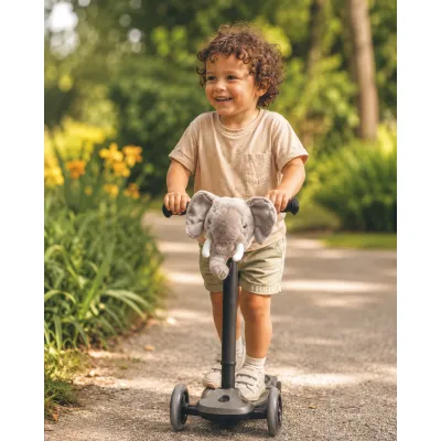 Cap Ghidon Elefant Wild  Wild ,   Accesoriu Plue  Premium Handmade Belgia Pentru Trotineta E I Bicicleta Copii   Montare Velcro Pjbws5203