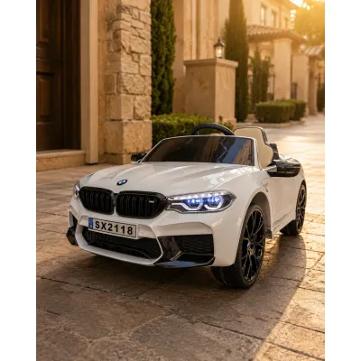 Mae Ina Electrica Bmw M5 24v Gri Metalic, Licenta Oficiala ,   Telecomanda 2.4g, Scaun Piele Pjbc4k118grijs