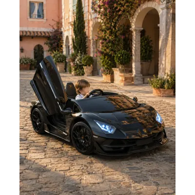 Mae Ina Electrica Lamborghini Aventador Svj 24v Negru, 2 Locuri, Licenta Oficiala ,   Drift, Ue I Verticale, Telecomanda Pjbc4k202824vmetalliczwart