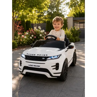 Mae Ina Electrica Pentru Copii Range Rover Evoque 12v 10ah Alb ,   4 Motoare, Suspensii, Telecomanda 2.4g, Roti Cauciuc, Scaun Piele   3 Ani+ Pjbc4k0099wit