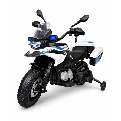 Motocicleta Electrica Politie Bmw F850 12v ,   Roata Ajutatoare, Girofar Led   3-5 Ani Pjbc4k5002