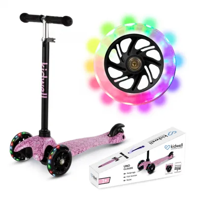 Trotineta Copii 3 Roti Kidwell Uno Clouds, Ultra Usoara 1.8 Kg, Roti Led, Reglabila, 3+ Ani Pjbhubauno02a3