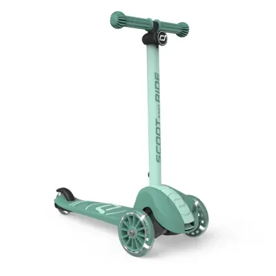 Trotineta Copii Pliabila, Reglabila, Roti Luminoase, Highwaykick 3s Led Forest, 3+ Ani, Pana La 50 Kg, Scoot  Ride Pjb00939