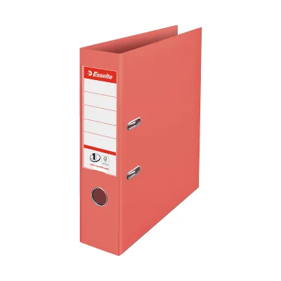 Biblioraft Esselte No.1 Power Colour'Breeze, PP/PP, partial reciclat, certificare FSC, A4, 75 mm, corai BPTCSL628431