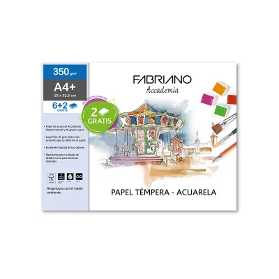 Bloc acuarela Fabriano Scuola, 24x32 cm, 350g, 6+2 file BPTCFB74233285
