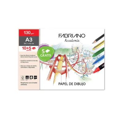 Bloc desen Fabriano Scuola, A3, 130g, 10+5 file BPTCFB74233284
