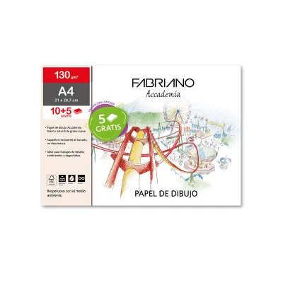 Bloc desen Fabriano Scuola, A4, 130g, 10+5 file BPTCFB74233283