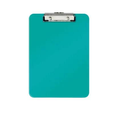 Clipboard Leitz WOW, simplu, PS, A4, 100 coli, turcoaz BPTCSL980047