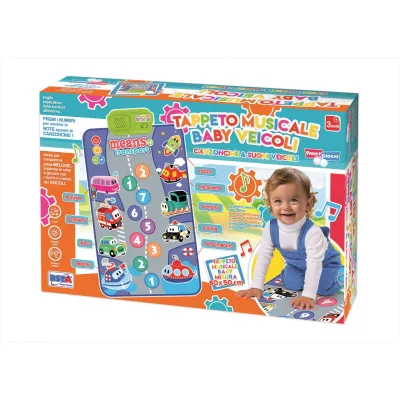Covoraș muzical, dimensiune 80x50cm, cu sunete de vehicule, pentru copii 3 ani+