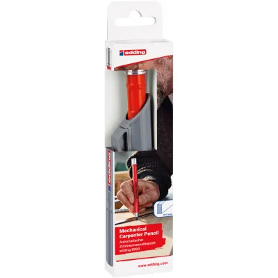 Creion mecanic Edding 8890 pentru dulgherie, duritate HB, 1 bucata, blister, corp aluminiu robust, varf rectangular BPTCED889002