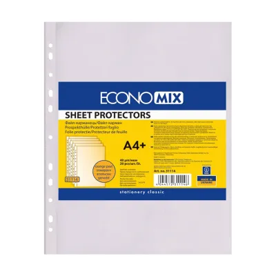 File de protectie, plastic, orange peel, 40 my, A4, 20 bucati/set BPTCPY31114