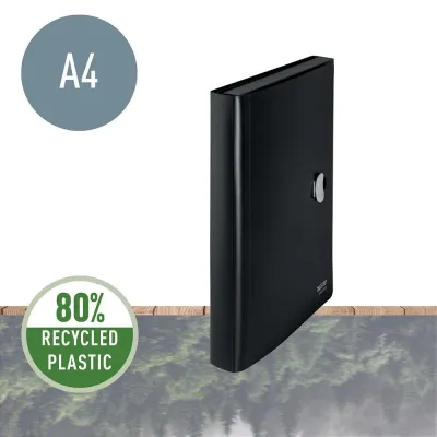 Mapa tip proiect Leitz Recycle, PP, partial reciclat, certificare Blue Angel, reciclabil, A4, 250 coli, negru BPTCSL462495