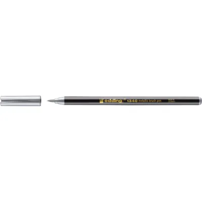 Marker Edding 1340 Metallic, varf tip pensula, 1-6 mm, argintiu BPTCED1340054