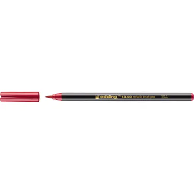 Marker Edding 1340 Metallic, varf tip pensula, rosu, 1-6 mm BPTCED1340072