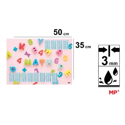 Protectie birou Main Paper, 35 x 50 cm, roz design tabla inmultir BPTCMP100015B