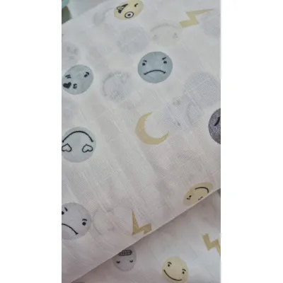 Scutec din muselina, smile 80x80cm, Kreis Design