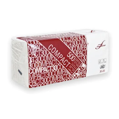 Servetele albe Infibra, 1 strat, 30x30 cm, 500 portii BPTCCE000443