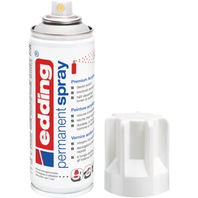 Spray vopsea acrilica Edding 5200, alb lucios, uscare rapida, 200 ml BPTCED5200953