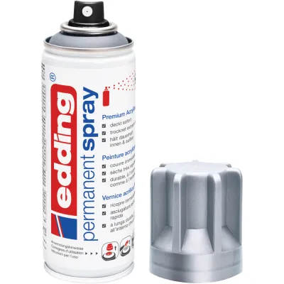 Spray vopsea acrilica Edding 5200, argintiu mat, acrilic, 200 ml BPTCED5200923