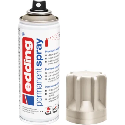 Spray vopsea acrilica Edding 5200, auriu sampanie, acoperire rapida, rezistent la intemperii, 200 ml BPTCED5200940