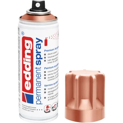 Spray vopsea acrilica Edding 5200, cupru pretios mat, 200 ml, vopsea acrilica pentru sticla, metal, lemn, ceramica, plastic, panza BPTCED5200932