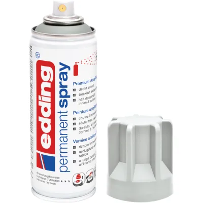 Spray vopsea acrilica Edding 5200, gri mat, uscare rapida, rezistenta la zgarieturi, 200 ml BPTCED5200925