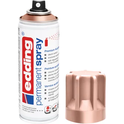 Spray vopsea acrilica Edding 5200, rose-gold mat, 200 ml, uscare rapida, rezistent la zgarieturi BPTCED5200937