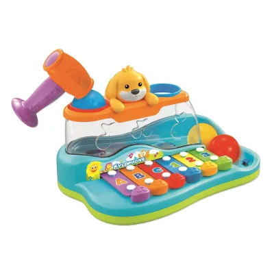 Xilofon cu bile, RS Toys, 3 ani, plastic, set