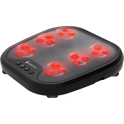 Aparat Masaj Picioare si Talpi SUPORTO Reflexo One, Reflexoterapie si Shiatsu, 3 Moduri de masat si Incalzire Terapeutica, Husa detasabila si lavabila, Negru SPTREFONE