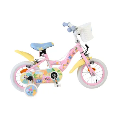 Bicicleta E&L Disney Stitch Girls 12 inch, frana de mana, scaun si ghidon reglabil, cosulet pe ghidon, spite metalice, roti gonflabile, stopuri reflectorizante FUNK20529FW12