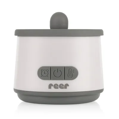 Incalzitor portabil biberoane si alimente pentru bebelusi, 4 trepte temperatura 37-50&deg;C, acumulator cu incarcare USB-C, 3 adaptoare biberon incluse, afisaj temperatura, timer cu oprire automata, independent de priza, Reer Heat2Go 33060