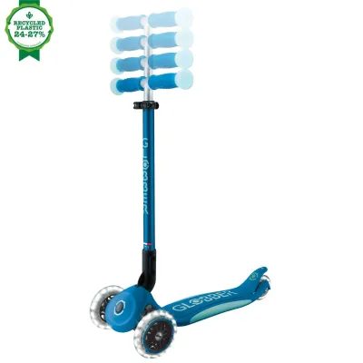 Trotineta Globber ELITE GLOW, ghidon ajustabil 4 nivele, pliabila, rulmenti ABEC 9, culoare albastru FUNK839-100