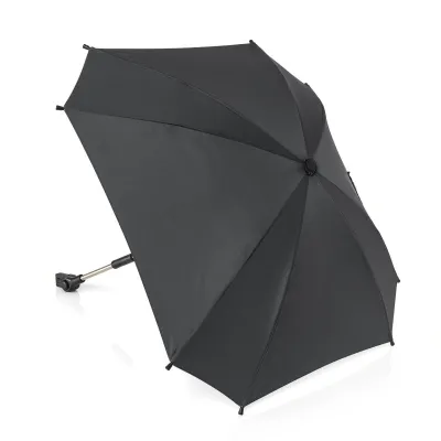 Umbrela parasolar carucior copii, protectie UV 80+, forma patrata 80 cm, reglabila 180&deg;, prindere universala anti-alunecare, negru, Reer ShineSafe 84261