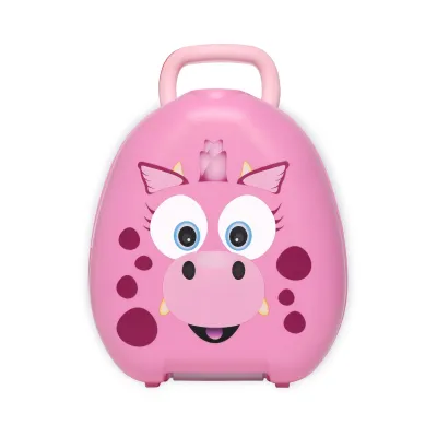 Olita portabila cu capac si maner My Carry Potty, Dragon roz
