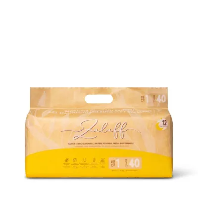 Zuluff scutece din bambus,  Marimea 1 , 2-5 kg, 40 buc