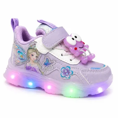 Pantofi sport cu luminite, model fairyland, piele ecologica, fete, mov ad30-80
