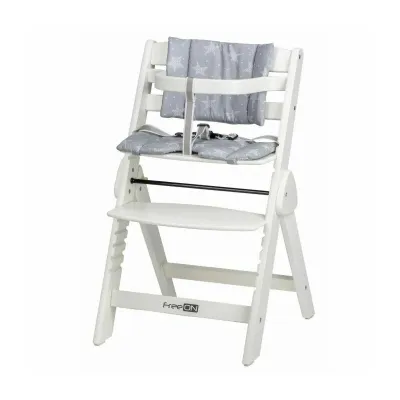 Scaun de masa, FreeON, Finny Fold, 6 luni - 15 Kg, Reglabil pe inaltime, Pernuta, Pliabil, White BYN86489