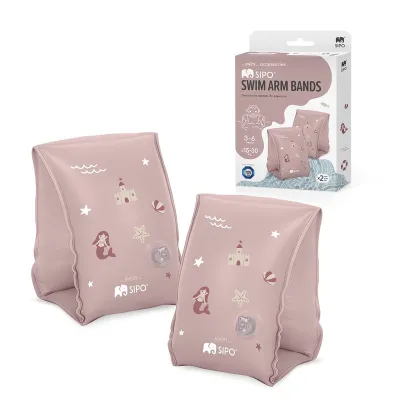 Aripioare gonflabile de inot SIPO, sustinatoare pentru copii 3-6 ani (15-30 kg), Pink
