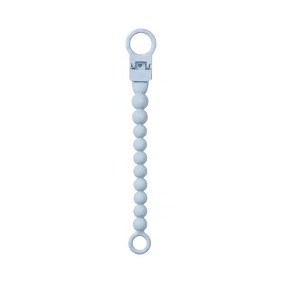 Bibs - clip pentru suzeta beaded, cu margele din silicon baby blue bbb9502231